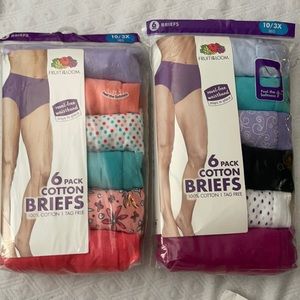 12 Size 10/3X wm Fruit of the Loom cotton briefs